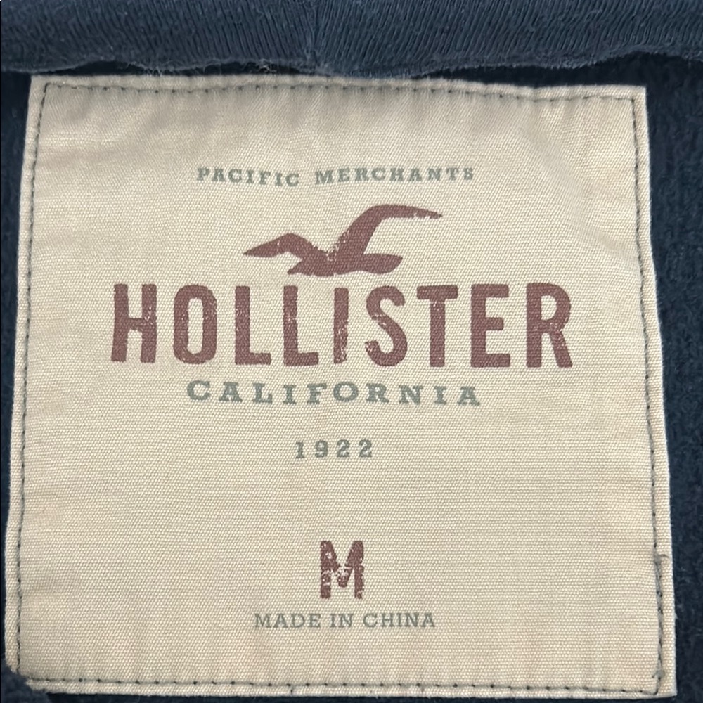 Hollister Navy Hoodie with Red Logo - Picture 2 of 8